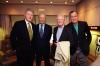 Presidents Clinton, Ford, Carter, and Bush aboard Air Force One en-route King Hussein’s funeral in Jordan.