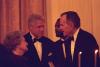 President Clinton and President Bush visit with former First Lady Lady Bird Johnson at the 200th Anniversary of the White House.